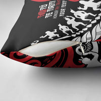 Honour The Treaty New Zealand Personalised Pillow Cover Toitu Te Tiriti Half Fern Haka Dance - Polynesian Pride
