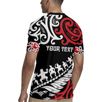 Honour The Treaty New Zealand Personalised Rugby Jersey Toitu Te Tiriti Half Fern with Haka dance