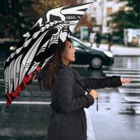 Honour The Treaty New Zealand Personalised Umbrella Toitu Te Tiriti Half Fern Haka Dance - Polynesian Pride