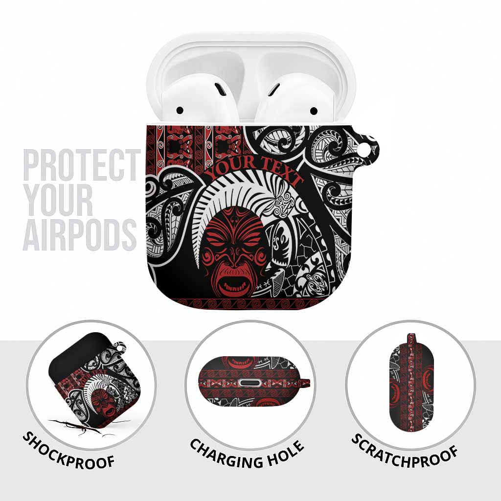 Honour The Treaty New Zealand Personalised AirPods Case Toitu Te Tiriti Indigenous Maori Face - Polynesian Pride
