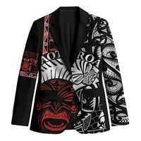 Honour The Treaty New Zealand Personalised Blazer Toitu Te Tiriti Indigenous Maori Face - Polynesian Pride