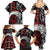 Honour The Treaty New Zealand Personalised Family Matching Summer Maxi Dress and Hawaiian Shirt Toitu Te Tiriti Indigenous Maori Face