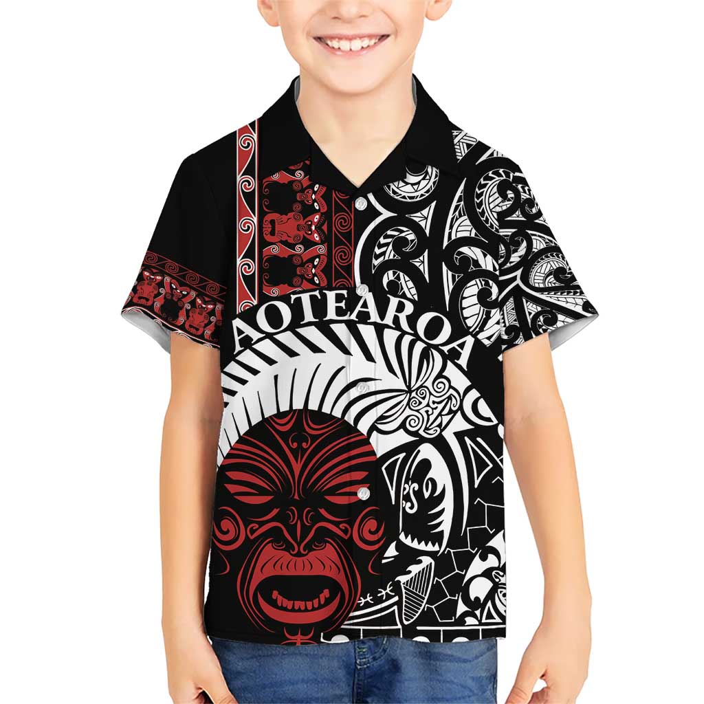Honour The Treaty New Zealand Personalised Hawaiian Shirt Toitu Te Tiriti Indigenous Maori Face LT9 - Polynesian Pride