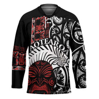 Honour The Treaty New Zealand Personalised Hockey Jersey Toitu Te Tiriti Indigenous Maori Face - Polynesian Pride