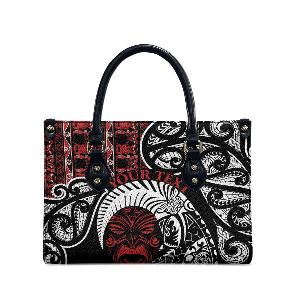 Honour The Treaty New Zealand Personalised Leather Bag Toitu Te Tiriti Indigenous Maori Face - Polynesian Pride