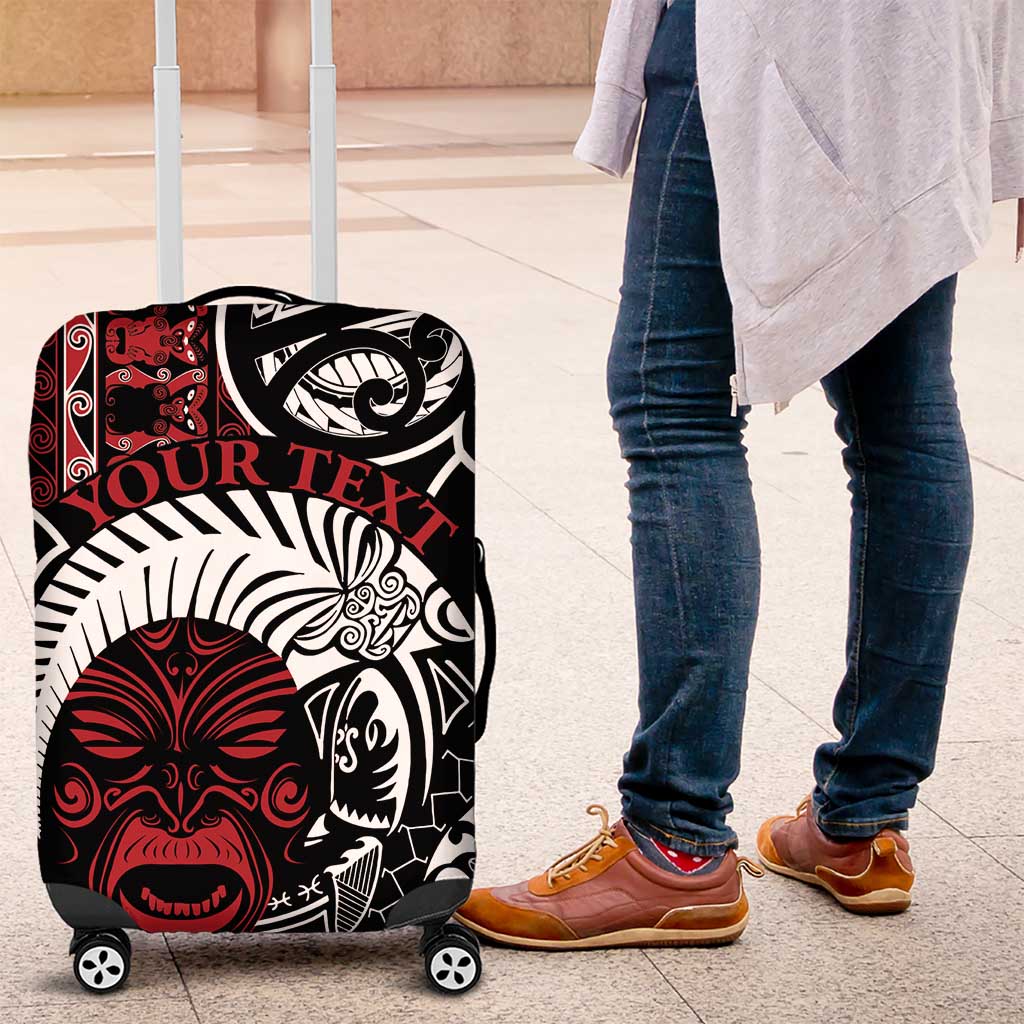 Honour The Treaty New Zealand Personalised Luggage Cover Toitu Te Tiriti Indigenous Maori Face