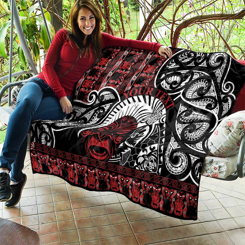 Honour The Treaty New Zealand Personalised Quilt Toitu Te Tiriti Indigenous Maori Face