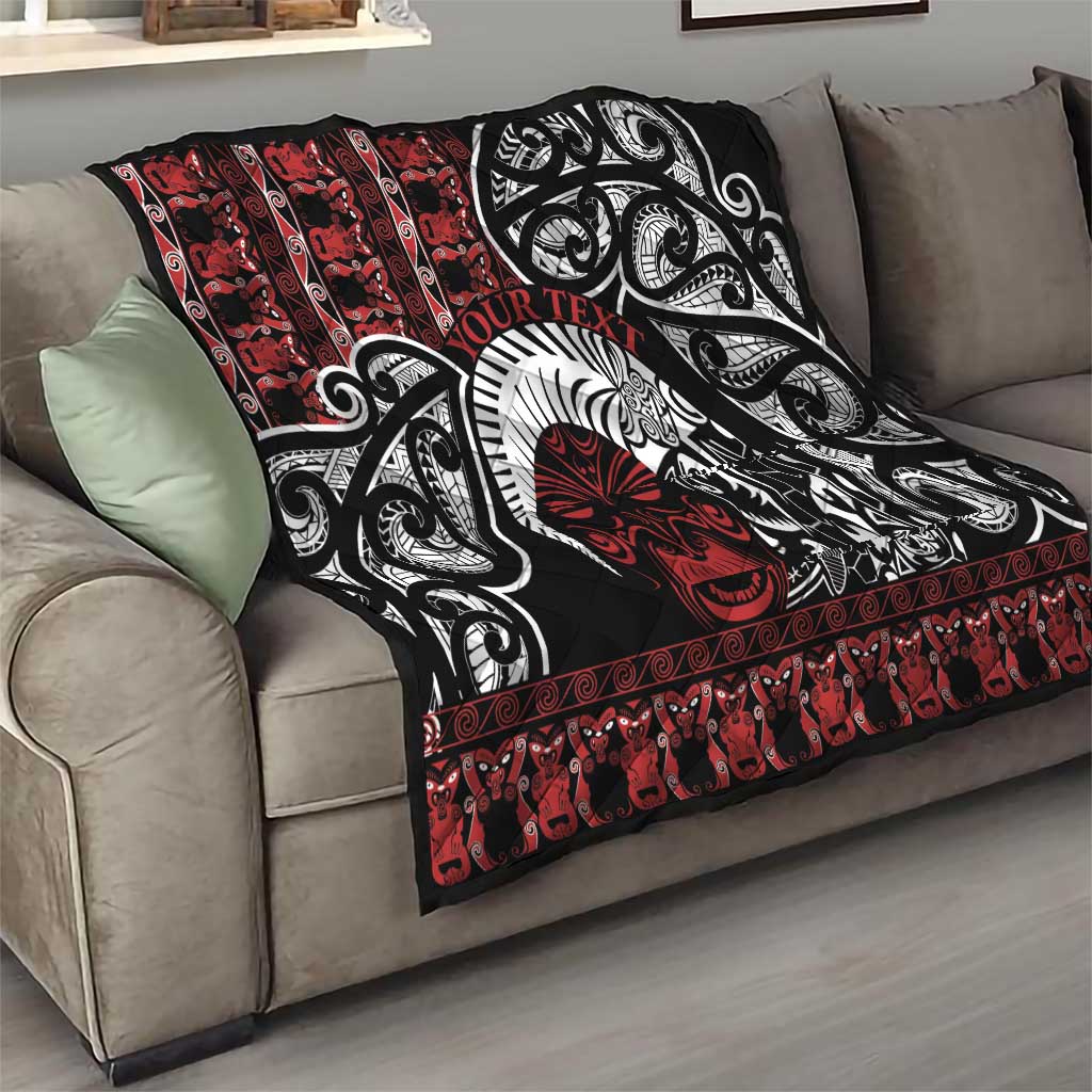 Honour The Treaty New Zealand Personalised Quilt Toitu Te Tiriti Indigenous Maori Face