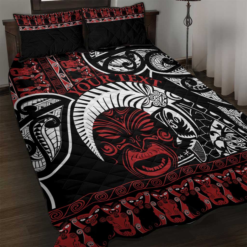 Honour The Treaty New Zealand Personalised Quilt Bed Set Toitu Te Tiriti Indigenous Maori Face