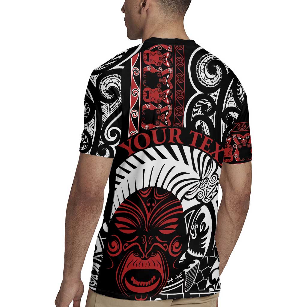 Honour The Treaty New Zealand Personalised Rugby Jersey Toitu Te Tiriti Indigenous Maori Face
