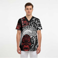 Honour The Treaty New Zealand Personalised Scrub Top Toitu Te Tiriti Indigenous Maori Face - Polynesian Pride