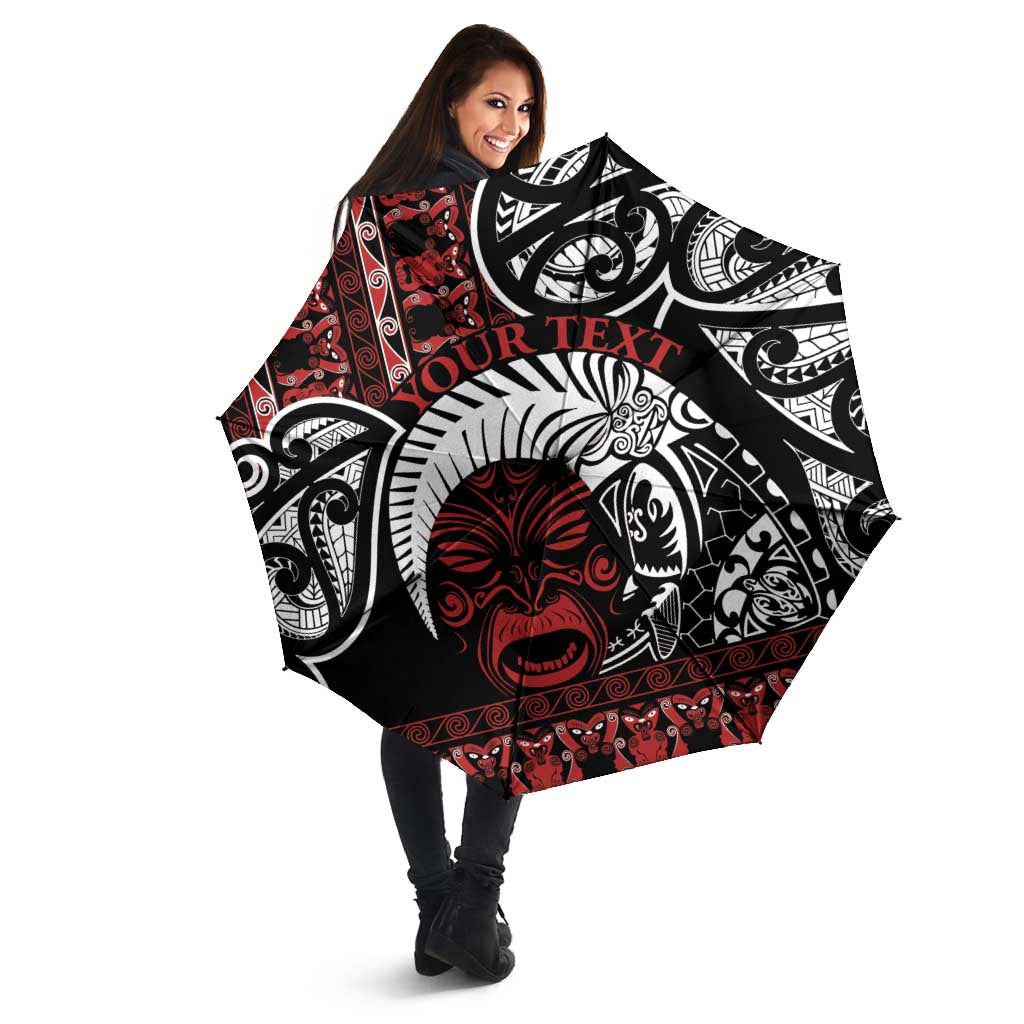 Honour The Treaty New Zealand Personalised Umbrella Toitu Te Tiriti Indigenous Maori Face - Polynesian Pride