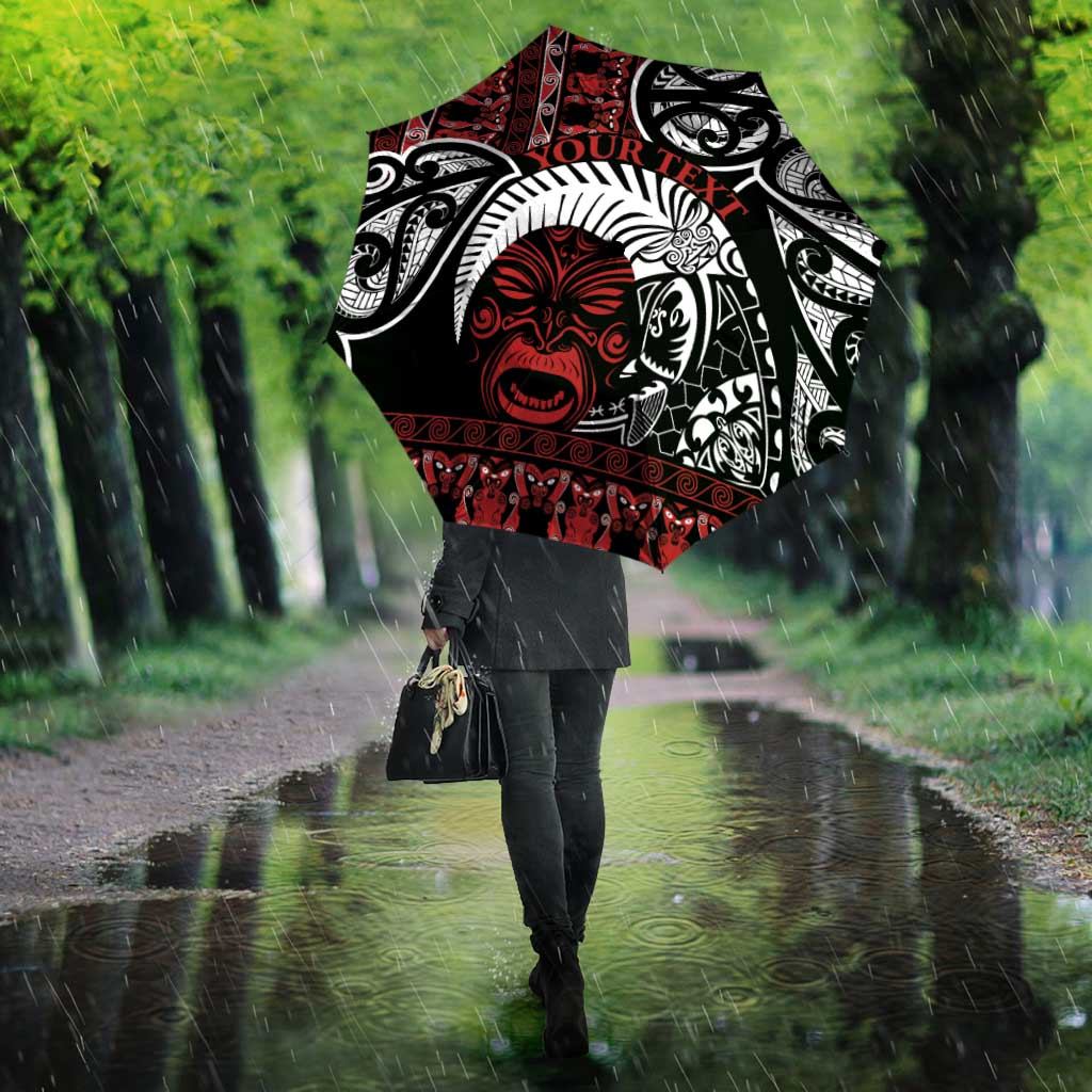 Honour The Treaty New Zealand Personalised Umbrella Toitu Te Tiriti Indigenous Maori Face - Polynesian Pride
