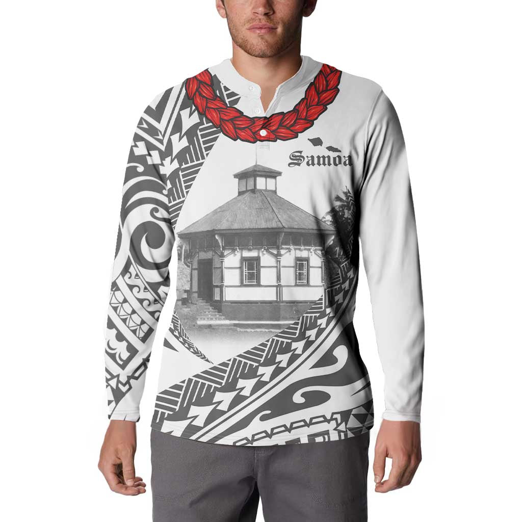 Samoa Mau Movement House Personalised Button Sweatshirt Fa'a Samoa The Samoan Way