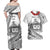 Samoa Mau Movement House Personalised Couples Matching Off Shoulder Maxi Dress and Hawaiian Shirt Fa'a Samoa The Samoan Way