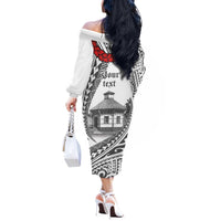 Samoa Mau Movement House Personalised Off The Shoulder Long Sleeve Dress Fa'a Samoa The Samoan Way