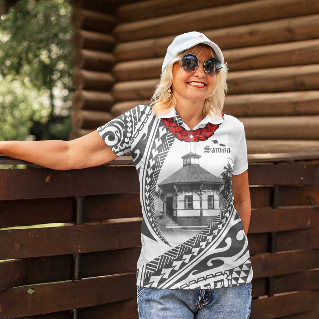 Samoa Mau Movement House Personalised Women Polo Shirt Fa'a Samoa The Samoan Way