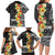 Samoa Tribal Hibiscus Flowers Family Matching Long Sleeve Bodycon Dress and Hawaiian Shirt