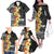 Samoa Tribal Hibiscus Flowers Family Matching Off The Shoulder Long Sleeve Dress and Hawaiian Shirt