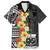 Samoa Tribal Hibiscus Flowers Family Matching Off The Shoulder Long Sleeve Dress and Hawaiian Shirt