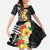 Samoa Tribal Hibiscus Flowers Family Matching Off Shoulder Maxi Dress and Hawaiian Shirt