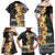 Samoa Tribal Hibiscus Flowers Family Matching Off Shoulder Maxi Dress and Hawaiian Shirt