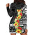 Samoa Tribal Hibiscus Flowers Hoodie Dress