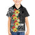 Samoa Tribal Hibiscus Flowers Kid Hawaiian Shirt