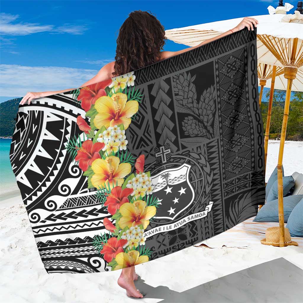 Samoa Tribal Hibiscus Flowers Sarong