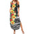 Samoa Tribal Hibiscus Flowers Summer Maxi Dress