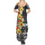 Samoa Tribal Hibiscus Flowers Summer Maxi Dress