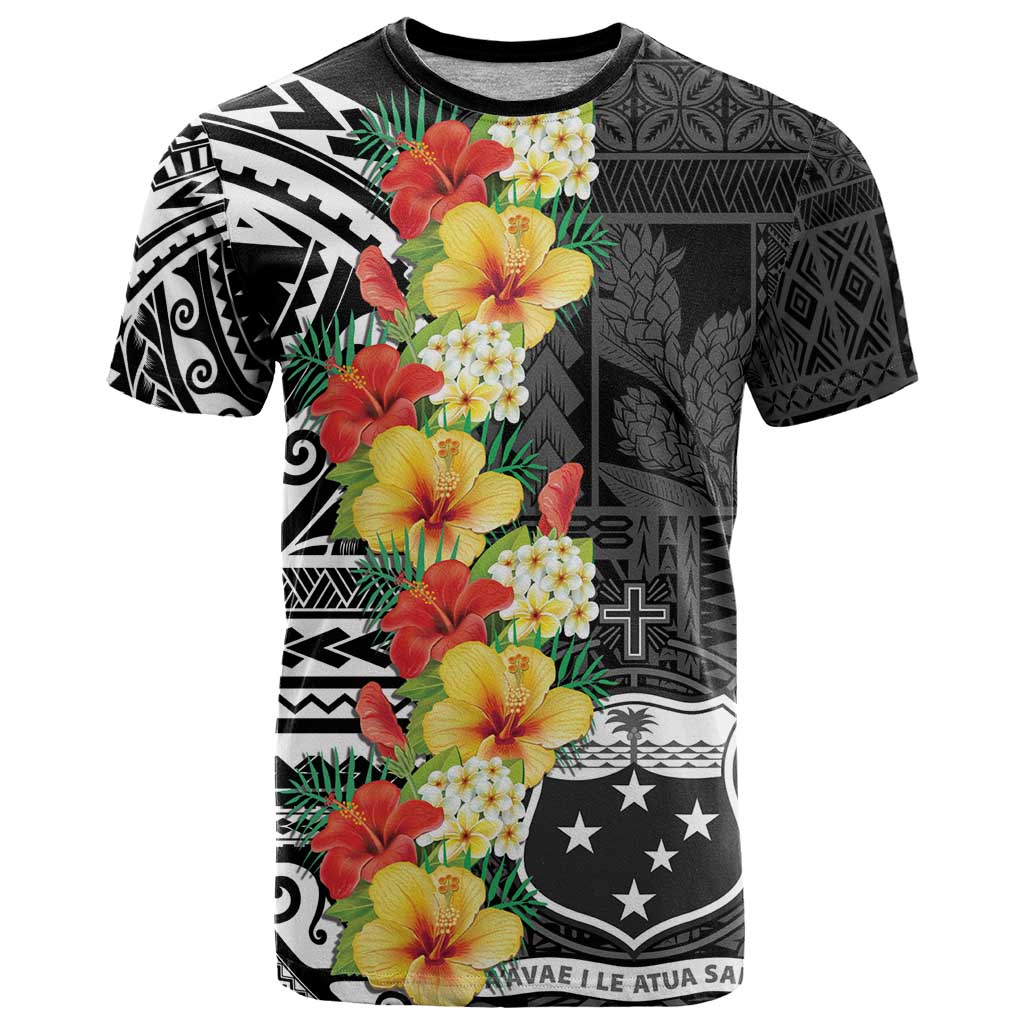 Samoa Tribal Hibiscus Flowers T Shirt