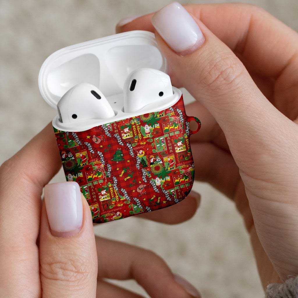 Mele Kalikimaka Pakalana Pikake Lei AirPods Case Hawaiian Rodeo Paniolo Omaomao Palaka - Polynesian Pride
