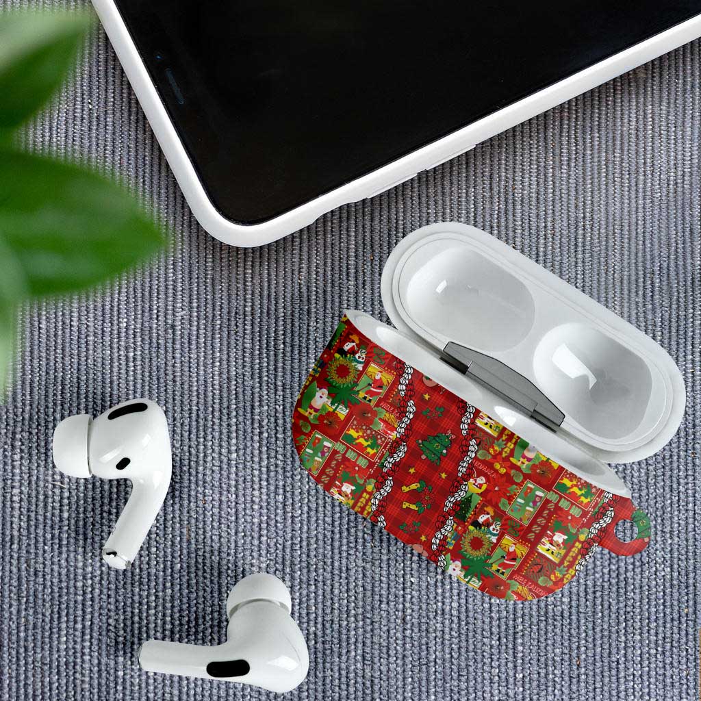 Mele Kalikimaka Pakalana Pikake Lei AirPods Case Hawaiian Rodeo Paniolo Omaomao Palaka - Polynesian Pride