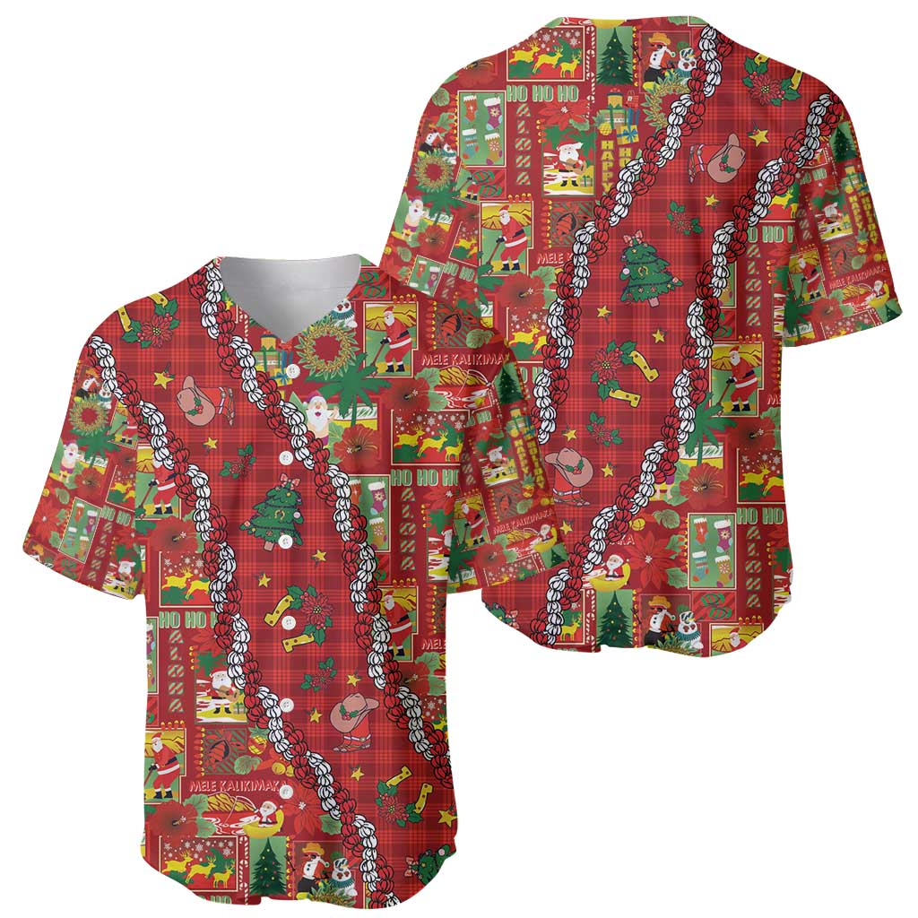 Mele Kalikimaka Pakalana Pikake Lei Baseball Jersey Hawaiian Rodeo Paniolo Omaomao Palaka - Polynesian Pride