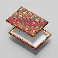 Mele Kalikimaka Pakalana Pikake Lei Canvas Wall Art Hawaiian Rodeo Paniolo Omaomao Palaka - Polynesian Pride