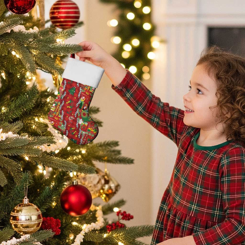 Mele Kalikimaka Pakalana Pikake Lei Christmas Stocking Hawaiian Rodeo Paniolo Omaomao Palaka - Polynesian Pride