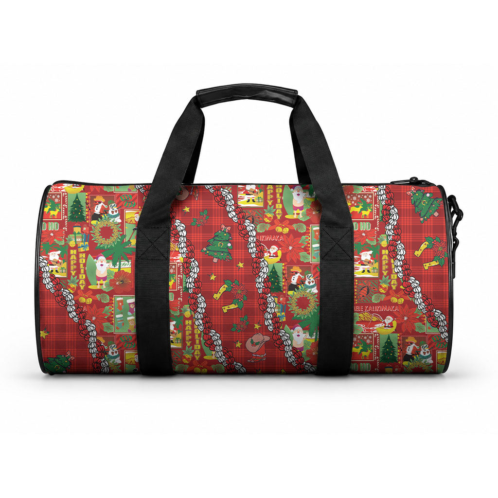 Mele Kalikimaka Pakalana Pikake Lei Duffle Bag Hawaiian Rodeo Paniolo Omaomao Palaka LT9 One size Green - Polynesian Pride