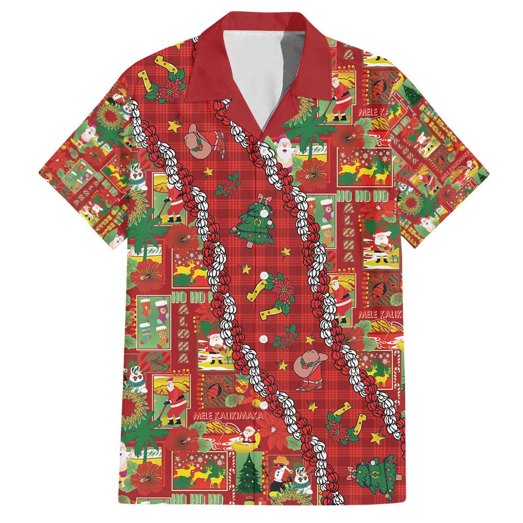Mele Kalikimaka Pakalana Pikake Lei Family Matching Off Shoulder Maxi Dress and Hawaiian Shirt Hawaiian Rodeo Paniolo Omaomao Palaka - Polynesian Pride