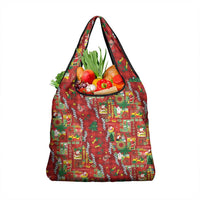 Mele Kalikimaka Pakalana Pikake Lei Grocery Bag Hawaiian Rodeo Paniolo Omaomao Palaka - Polynesian Pride
