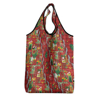 Mele Kalikimaka Pakalana Pikake Lei Grocery Bag Hawaiian Rodeo Paniolo Omaomao Palaka - Polynesian Pride