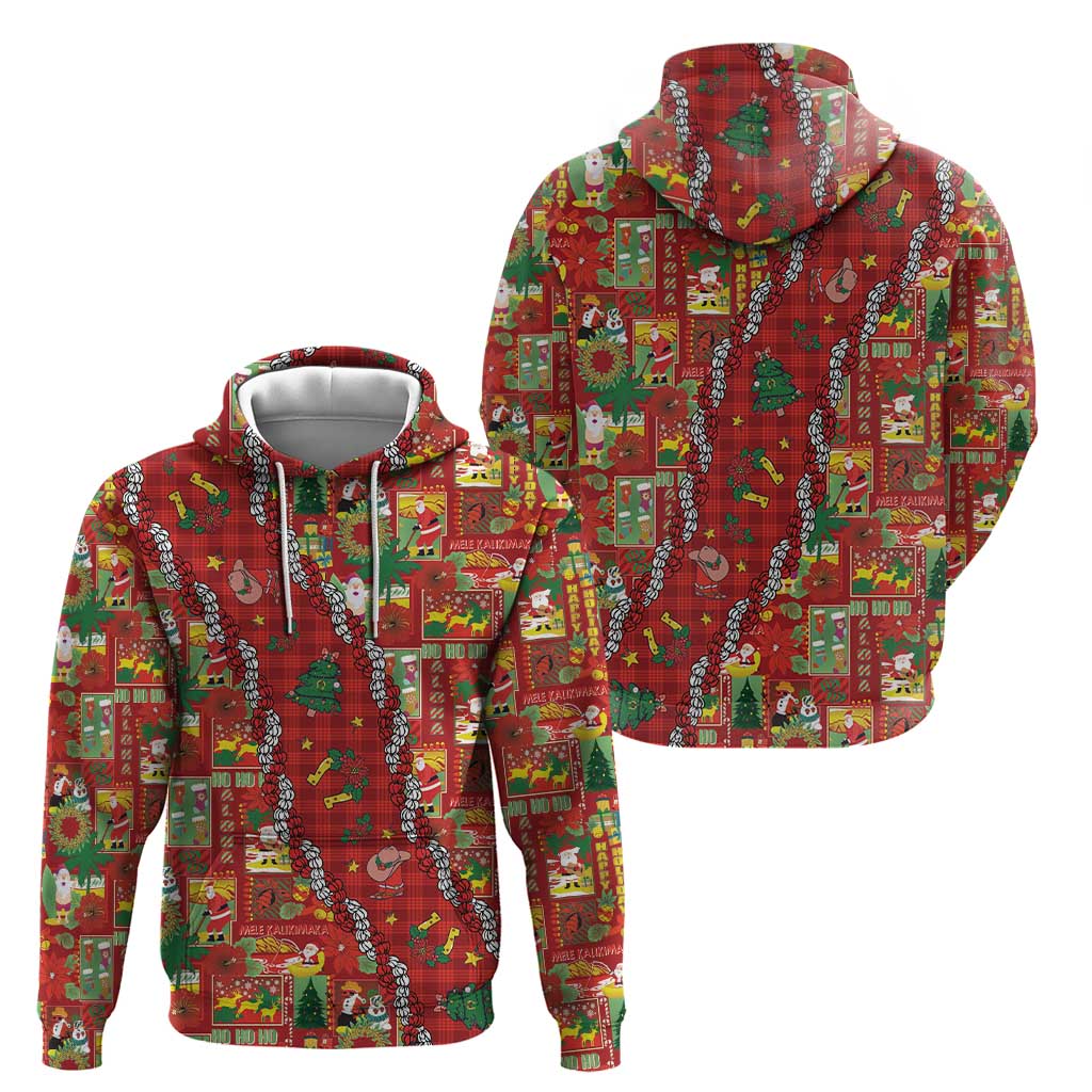 Mele Kalikimaka Pakalana Pikake Lei Hoodie Hawaiian Rodeo Paniolo Omaomao Palaka - Polynesian Pride