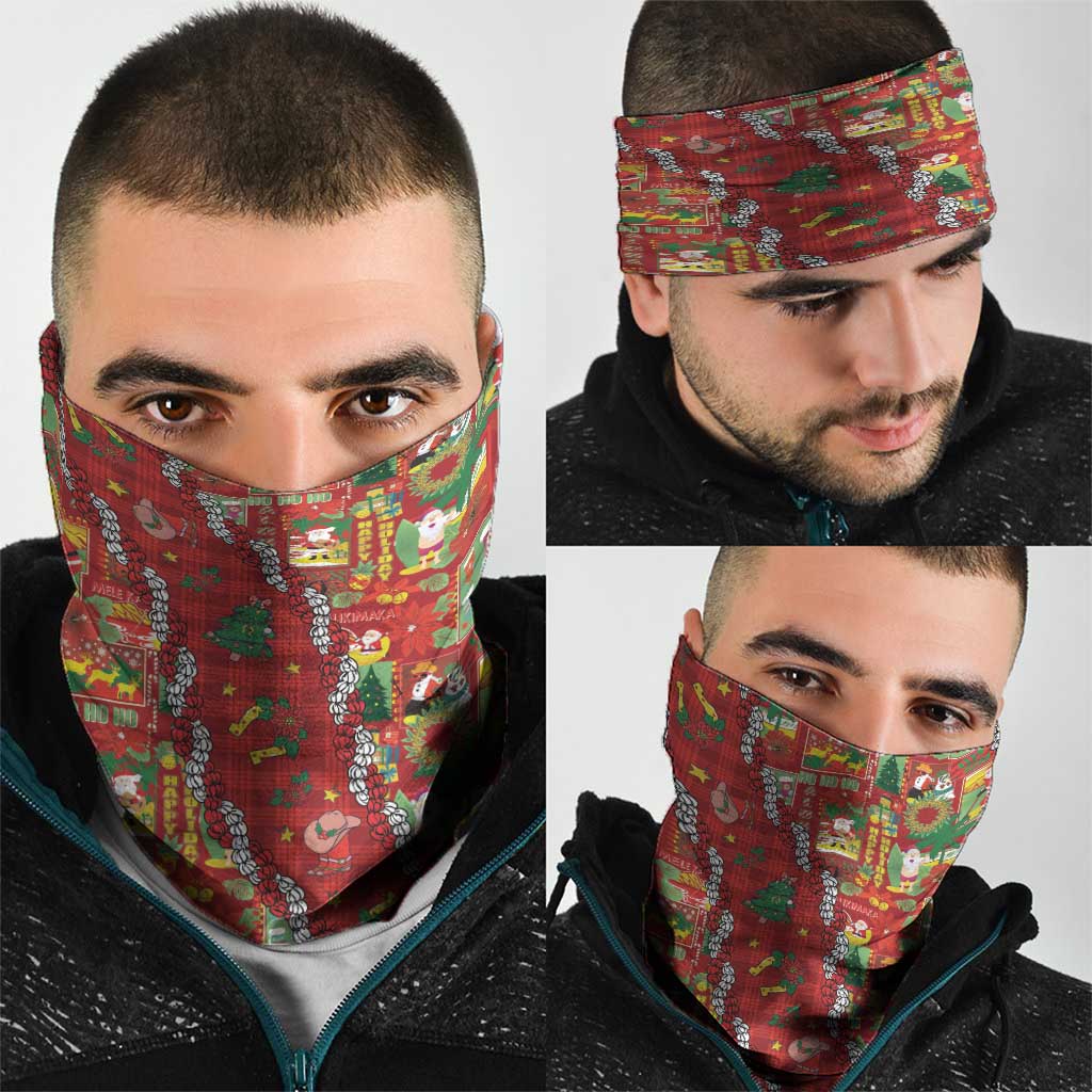 Mele Kalikimaka Pakalana Pikake Lei Neck Gaiter Hawaiian Rodeo Paniolo Omaomao Palaka - Polynesian Pride