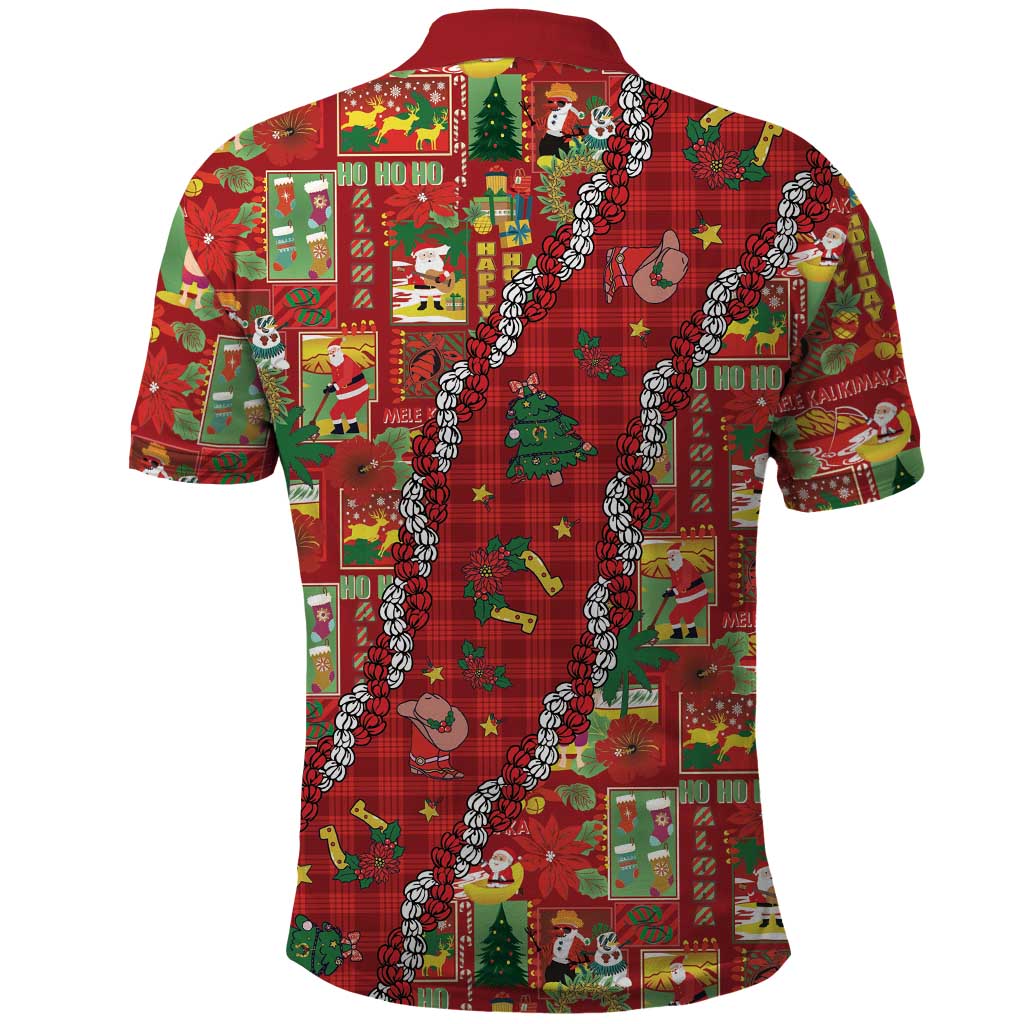 Mele Kalikimaka Pakalana Pikake Lei Polo Shirt Hawaiian Rodeo Paniolo Omaomao Palaka - Polynesian Pride