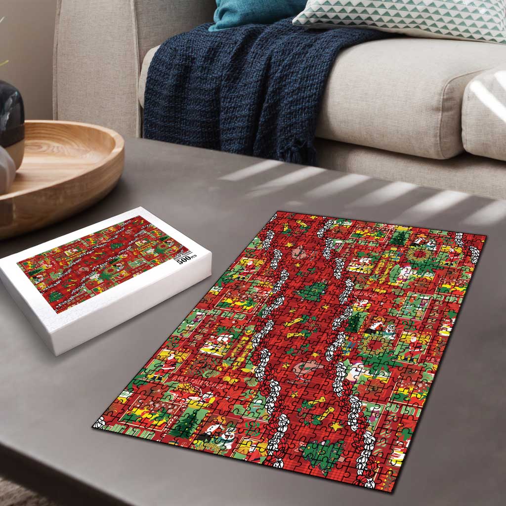 Mele Kalikimaka Pakalana Pikake Lei Puzzle Hawaiian Rodeo Paniolo Omaomao Palaka - Polynesian Pride