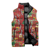 Mele Kalikimaka Pakalana Pikake Lei Sleeveless Puffer Jacket Hawaiian Rodeo Paniolo Omaomao Palaka - Polynesian Pride