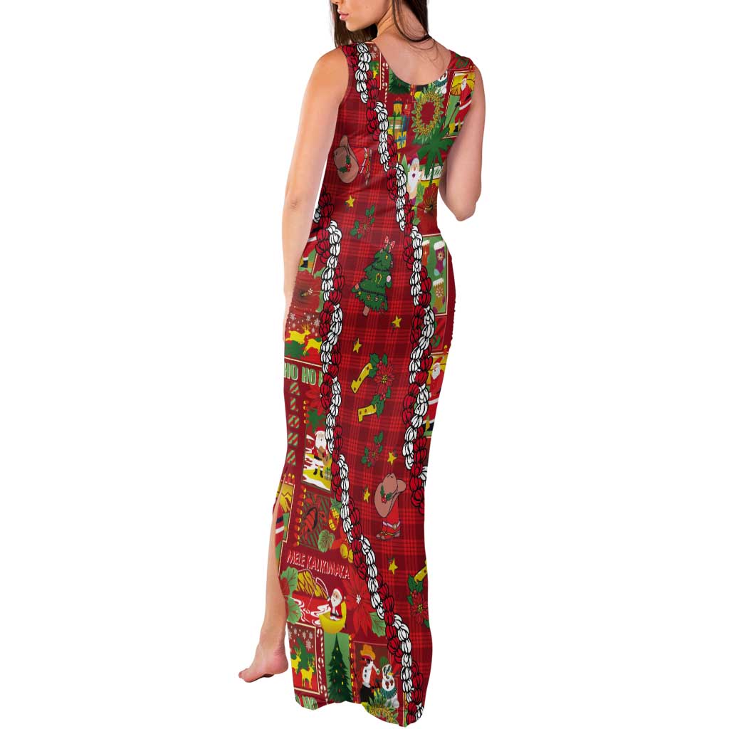Mele Kalikimaka Pakalana Pikake Lei Tank Maxi Dress Hawaiian Rodeo Paniolo Omaomao Palaka - Polynesian Pride