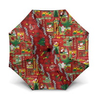 Mele Kalikimaka Pakalana Pikake Lei Umbrella Hawaiian Rodeo Paniolo Omaomao Palaka - Polynesian Pride