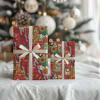 Mele Kalikimaka Pakalana Pikake Lei Wrapping Paper Hawaiian Rodeo Paniolo Omaomao Palaka - Polynesian Pride