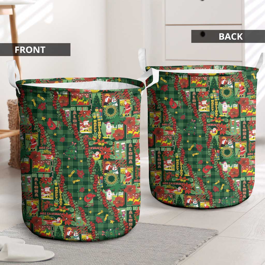 Mele Kalikimaka Pakalana Pikake Lei Laundry Basket Hawaiian Rodeo Paniolo Ulaula Palaka LT9 - Polynesian Pride